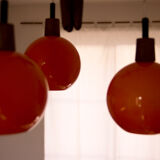 Opaline globe chandelier