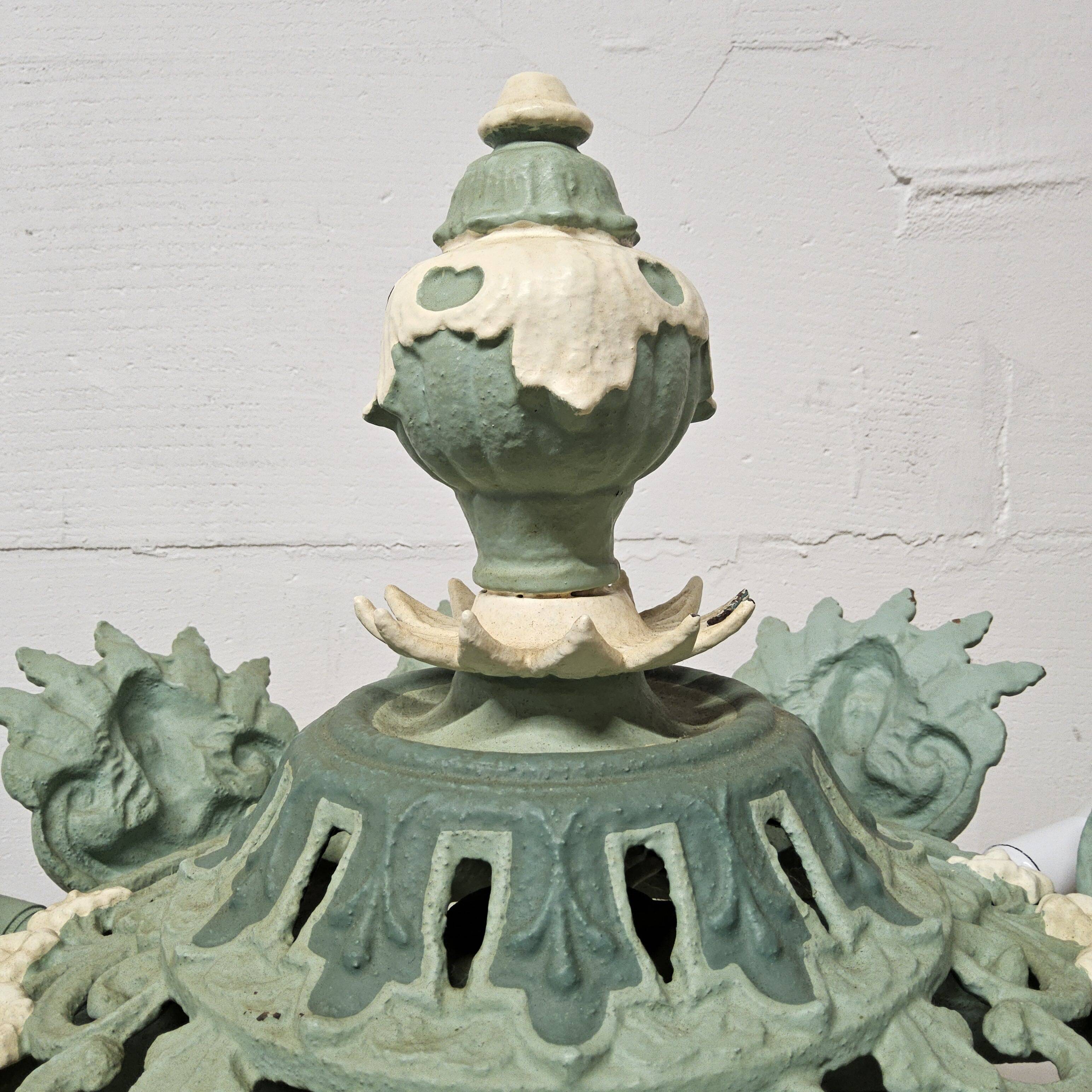 Unique Cast iron Victorian floor lamp art nouveau (converted gas light)