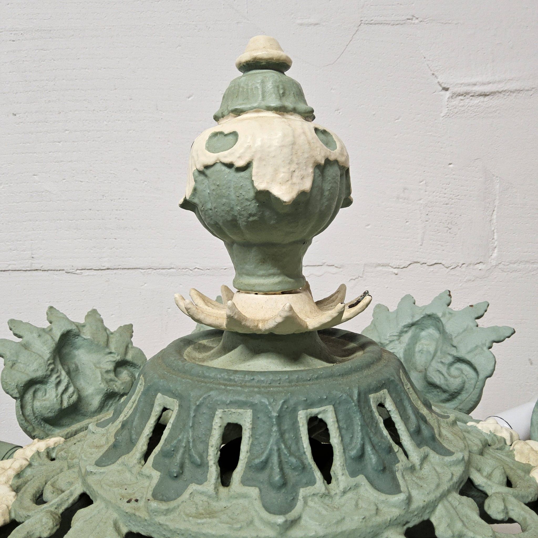 Unique Cast iron Victorian floor lamp art nouveau (converted gas light)