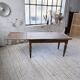 Solid oak farmhouse table with integrated extensions 1950