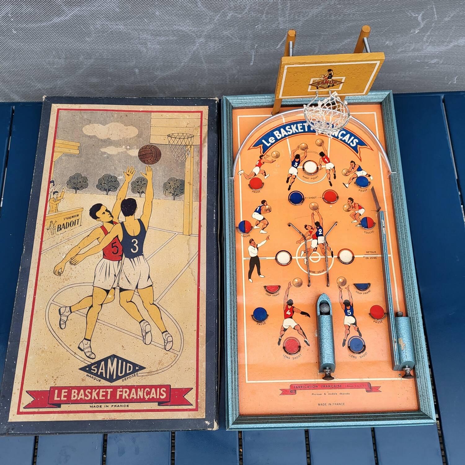 French Basket, Art Deco retro, made in France