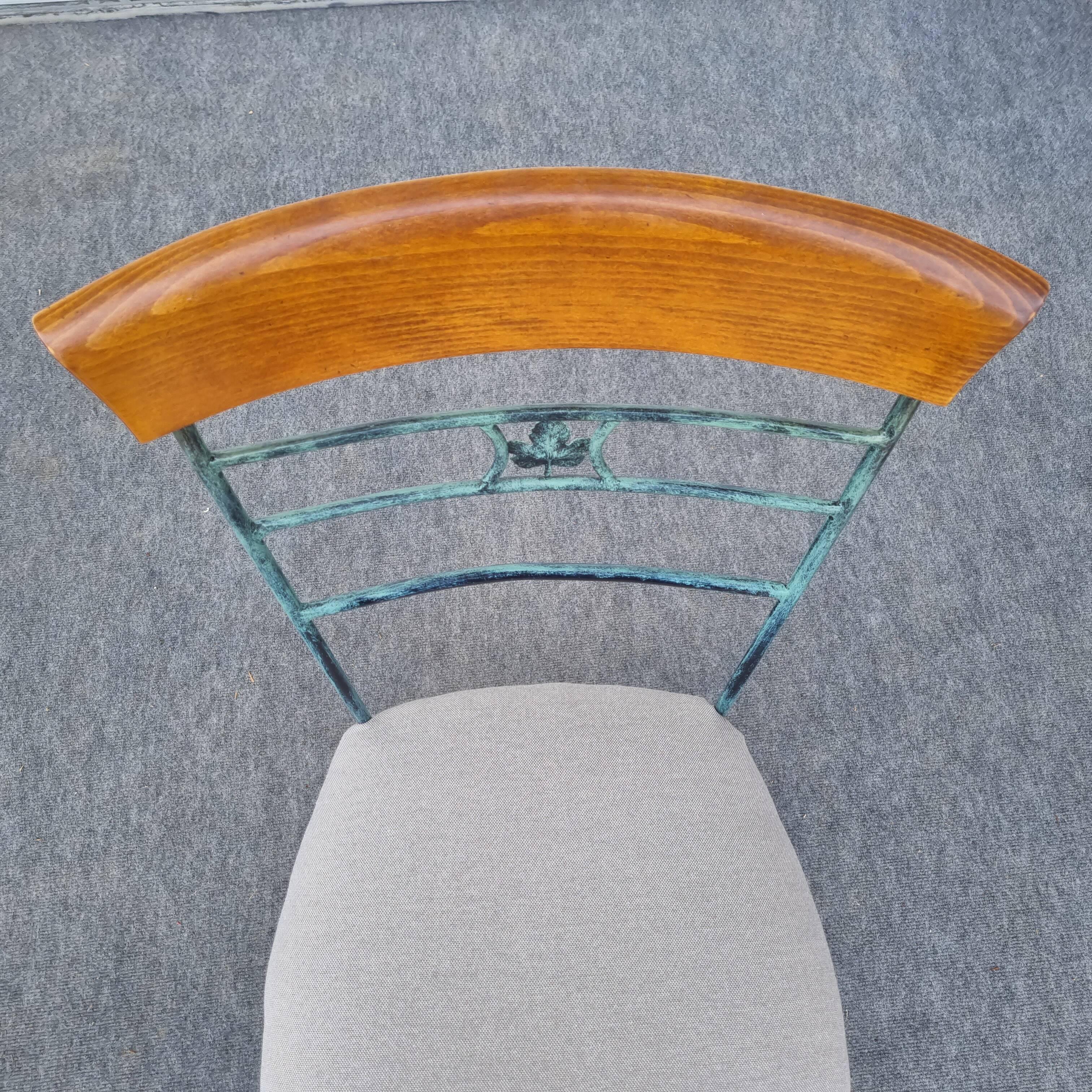 Set of 1 Table and 4 Chairs wrought iron 80s