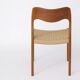 Niels Otto Møller Model 71 Chair (with repair) in Teak with New Danish Cord
