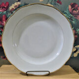 Service de table vintage blanc et or, service de table ancien