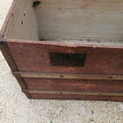 Old bombed travel trunk