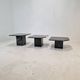 Set of 3 Italian Marble Coffee or Side Tables, 1970s
