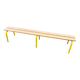 Metal and wood school bench school bench length 160 cm