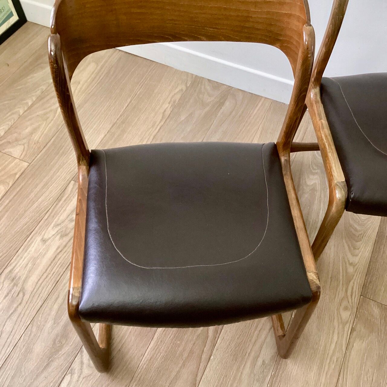 Pair of Baumann Sleigh chairs