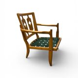 "José" armchair in solid oak by Guillerme & Chambron for Votre Ma