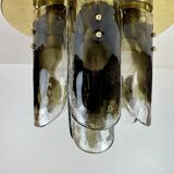 Murano & Brass Ceiling Lamp by J.T. Kalmar, Austria, 1960s