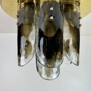 Murano & Brass Ceiling Lamp by J.T. Kalmar, Austria, 1960s