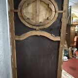 monumental Louis XVI style trumeau mirror in gilded wood