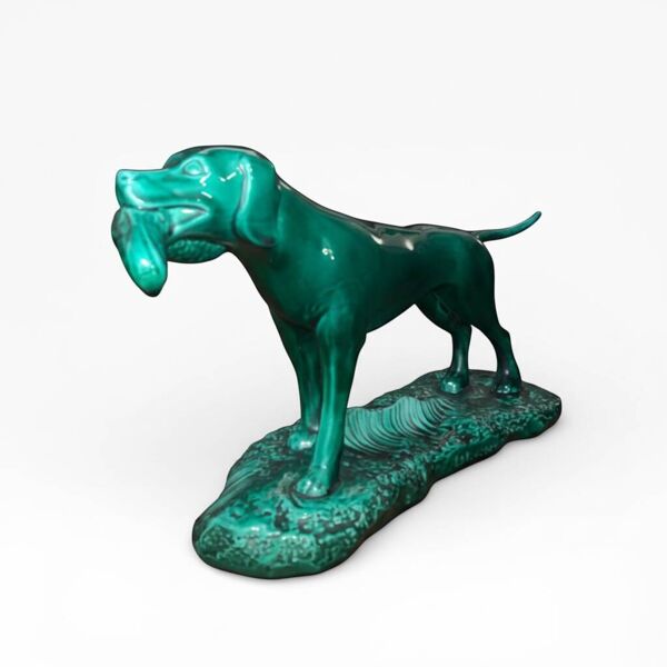 Sculpture Chien de Chasse au Canard - Art Déco - J. MIGNOT - Saint-Clément