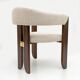 Eight Mid-century Modern Italian Bouclè and Walnut Dining Chairs, 1970s