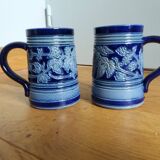 Mug cup in Alsace Betschdorf sandstone signed Krumeich Remmy