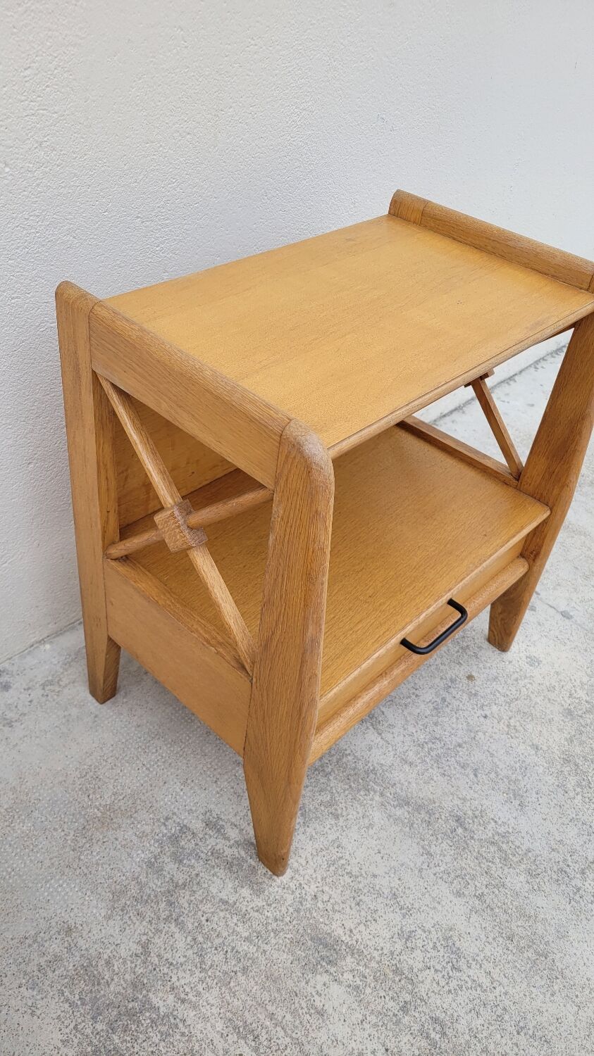Paire de table de chevets Ateliers Saint sabin en chêne 1950
