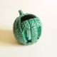 Pichet en Céramique Émaillée Verte — Barbotine Forme Melon — Années 60
