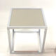 Pair of vintage cubic glass chrome metal side table with 1970 mirror glass tray