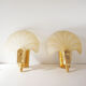 Pair of glass shell appliques