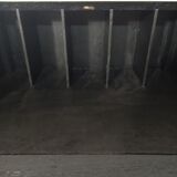 Small secretary with black and gold lid