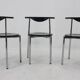 Set of Three Mid Century Dining Chairs, Germany, 1980s