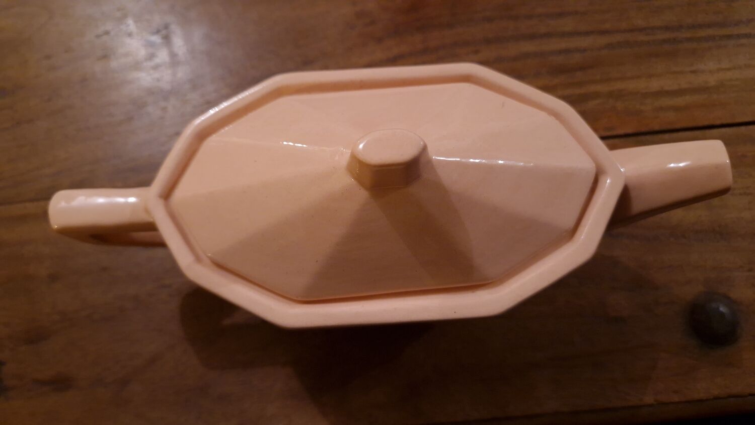 Longwy ceramic pink coffee tea set