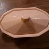 Longwy ceramic pink coffee tea set