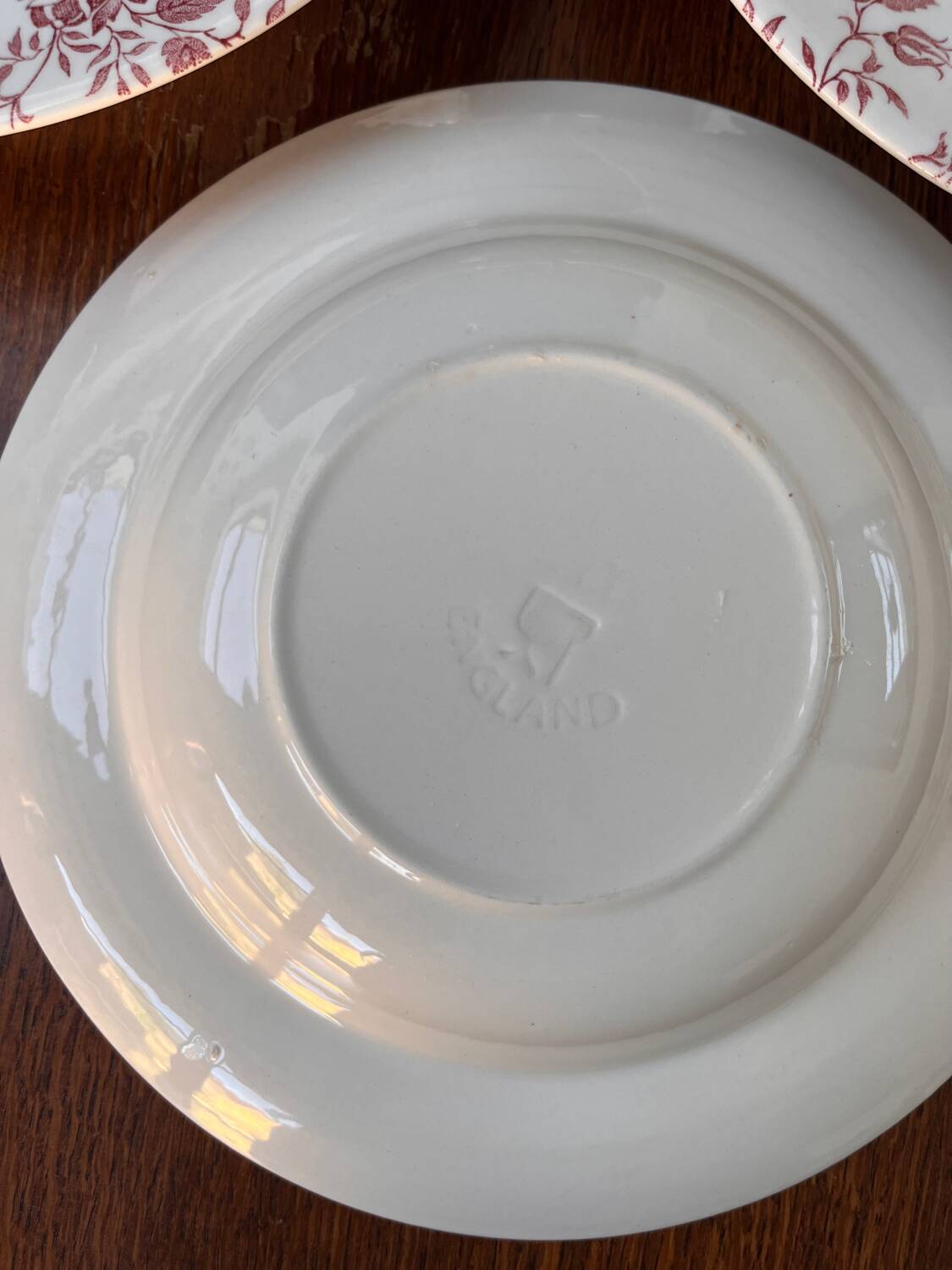 Set of 6 vintage plates in English earthenware.