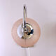 Art deco chrome and pink glass table light