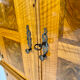 Antique 19th century Biedermeier art deco chest of drawers in walnut with wrought iron locks