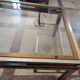 Guy lefèvre for maison jansen coffee table in brushed steel and brass 1970