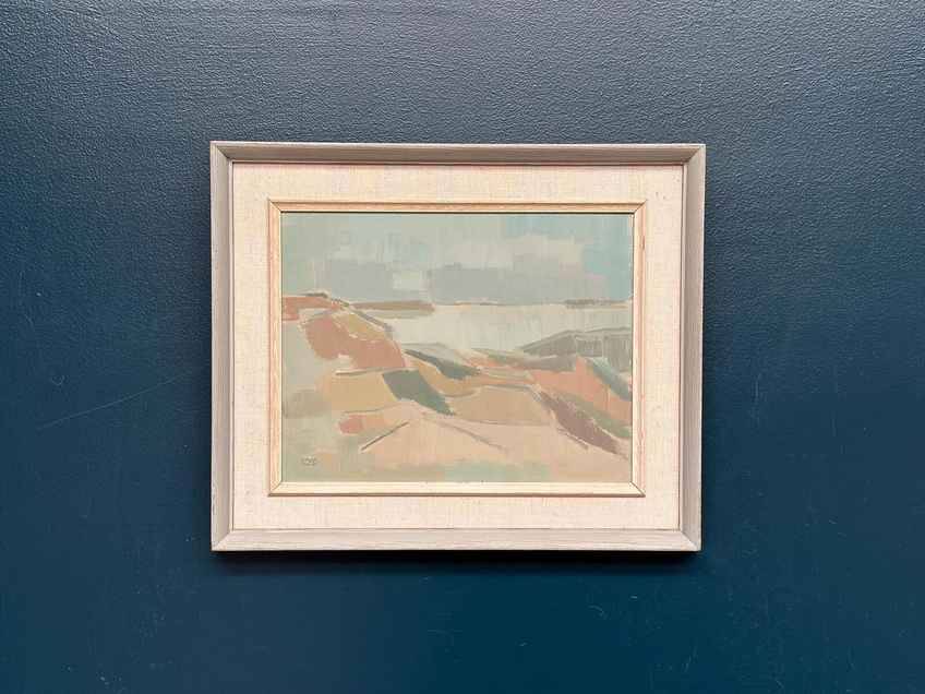 Swedish Oil on Panel – “Muted Landscape” by Birger Strååt