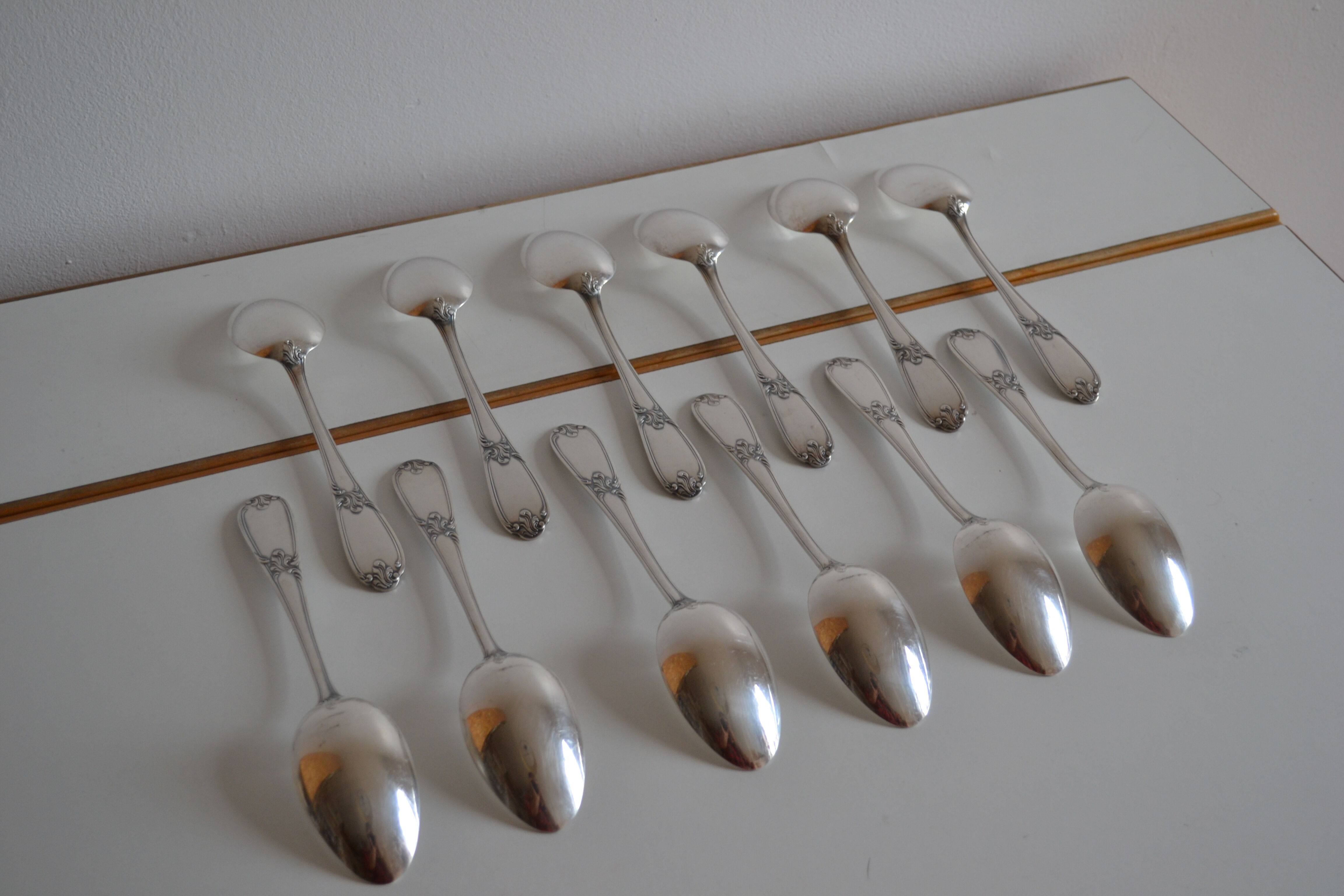 12 tablespoons metal argente orfevre frionnet francois