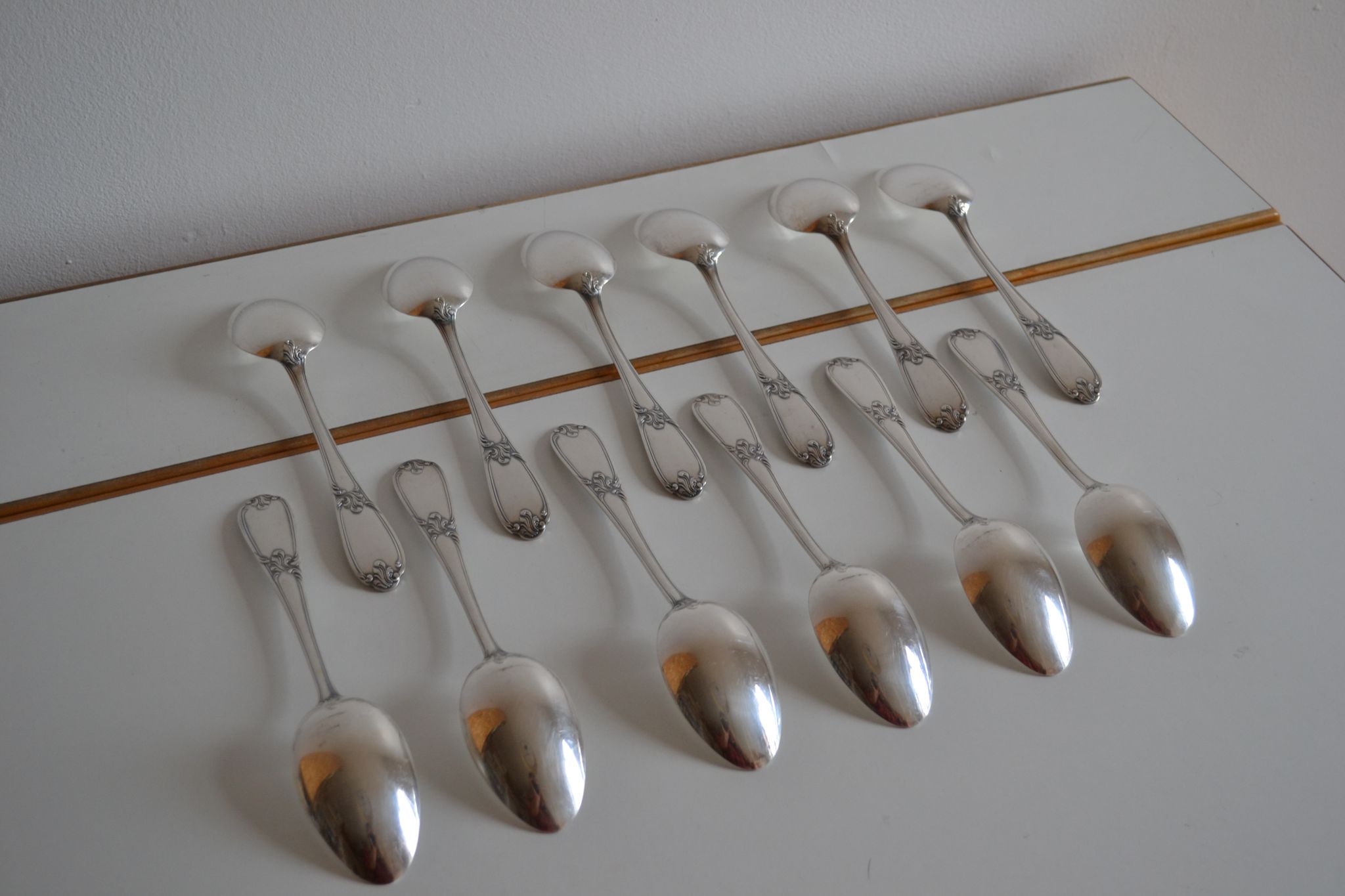 12 tablespoons metal argente orfevre frionnet francois