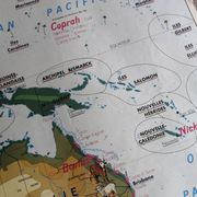 MDI school map: SOUTH AMERICA - OCEANIA fauna vegetation.