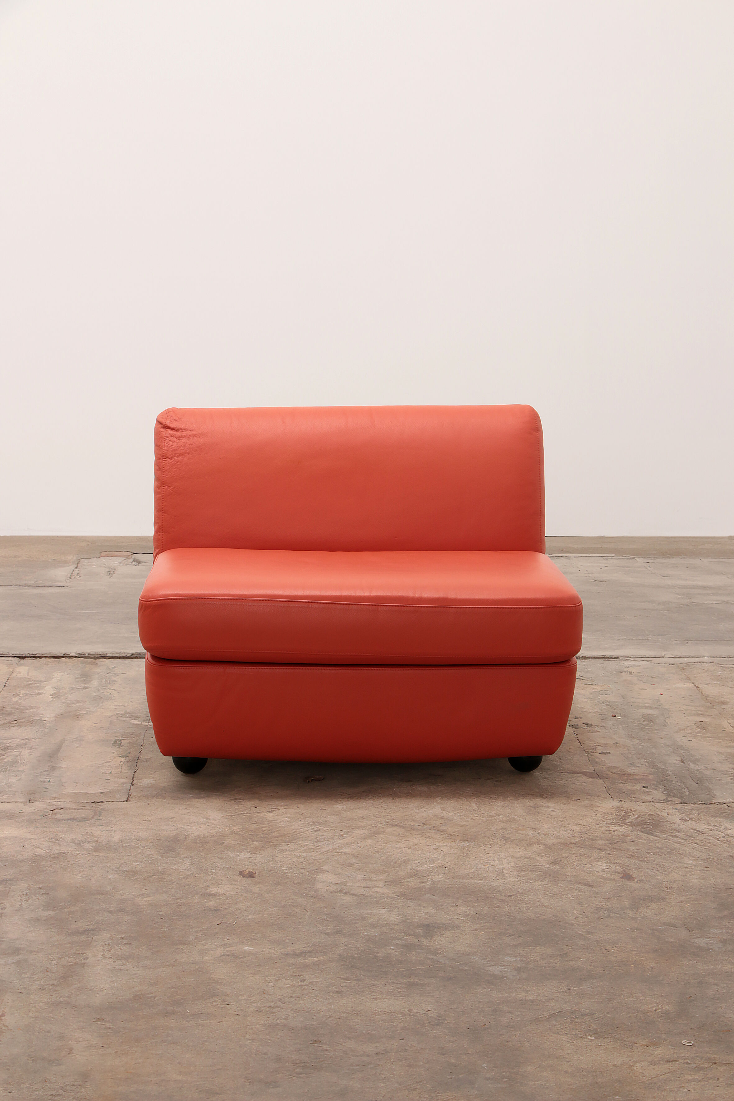 Mario Bellini Amanta modular sofa in orange leather for C&B Italy, 1960s