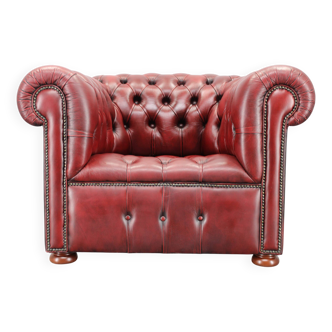Vintage Leather Armchair, Czechoslovakia