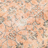 Tapis floral orange vintage, 340x85cm