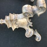 Pair of gilded bronze chandeliers in baroque style, XIXth century