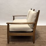 Scandinavian two-seater sofa reupholstered
