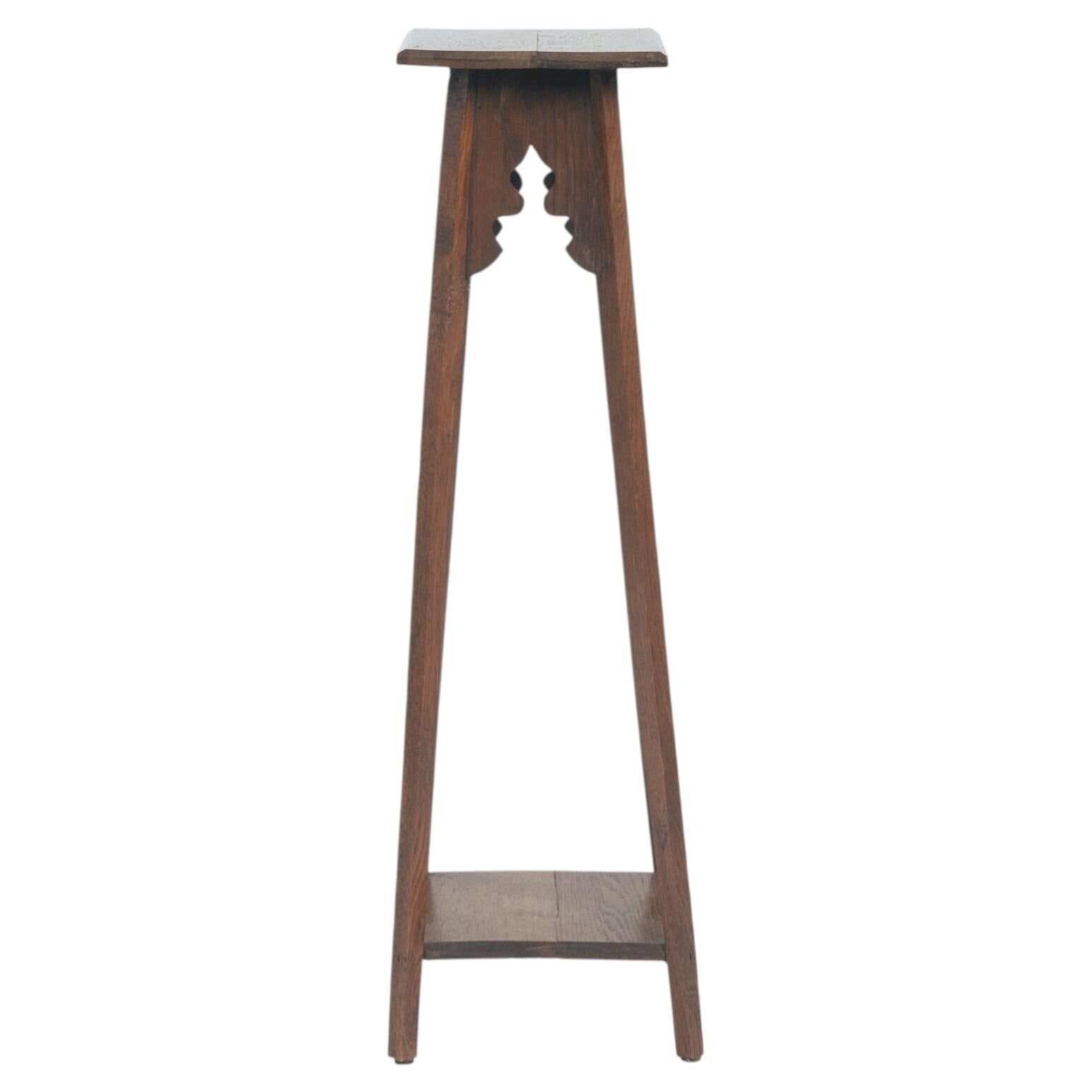 Plant Stand in Oak Art Nouveau, Complex Woodwork, 1920s