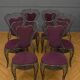 Set of six wrought iron chairs – Decorative design work from the 80s.
