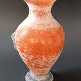 Vase amphore en pâte de verre scavo