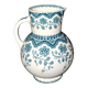 Vase, pichet Malines en faïence fleuri bleue Sarreguemines U&C