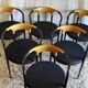 80s metal and wood designer chair