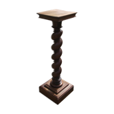 Solid walnut column late 19th early 20th