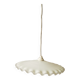 Abat jour suspension opaline dentelle