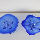 Set of 2 Art Glass Bowls by Josef Hospodka for Chribska Glassworks, 1960's