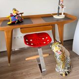 Leopard, Italian sculpture in glazed ceramic.