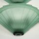 Set of six De Majo sconces in thick green murano glass. Italy 1980s